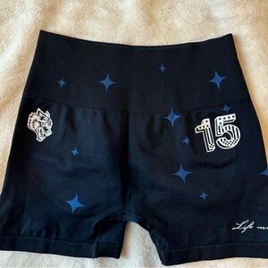 Darc Sport Black Shorts with Blue Star Details